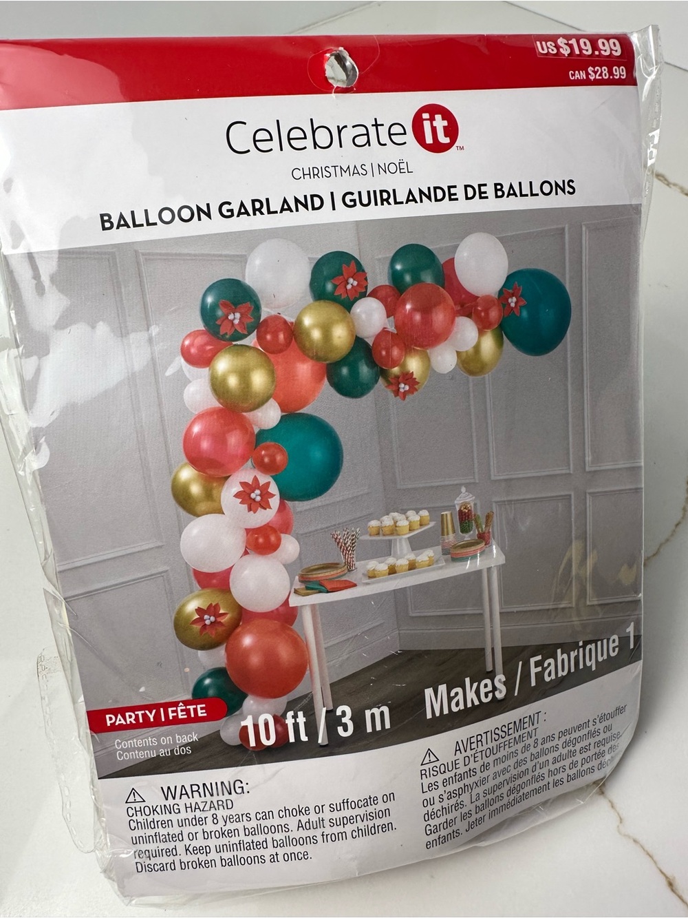 Christmas Balloon Garland Kit – 10 ft NWT